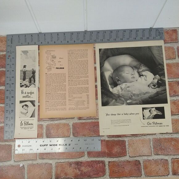 1950 Pullman Sleep Like a Baby Vtg Magazine Print Article Train Berth Rest Scene - Picture 9 of 16